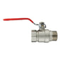Nickel-Plated Brass Lever Valve 3/4" BSP Male x Female