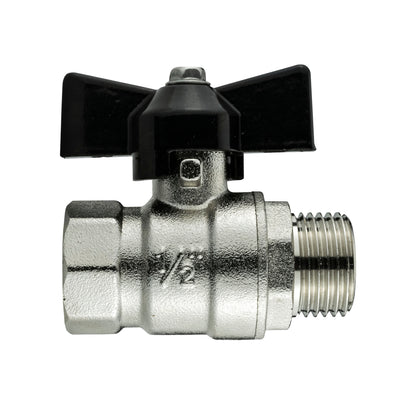 20mm MDPE Wall Flange Set with Bib Valve and 13mm Brass Barbed Outlet