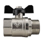 Nickel-Plated Zinc Butterfly Valve 3/4" BSP Female