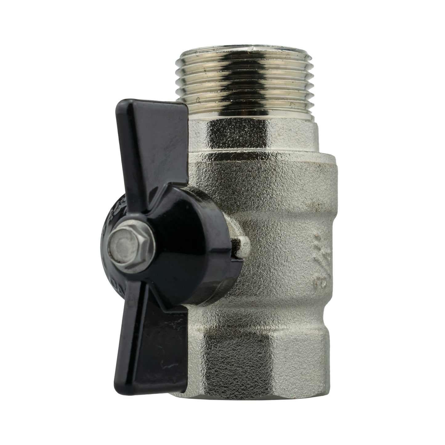 25mm MDPE Wall Flange Set Including Bib Valve and WL Male Click-Lock Fitting