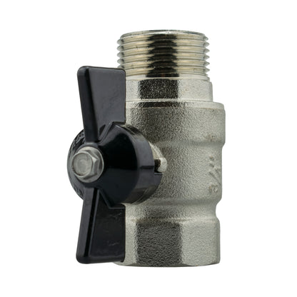 25mm MDPE Wall Flange Set Including Bib Valve and WL Male Click-Lock Fitting