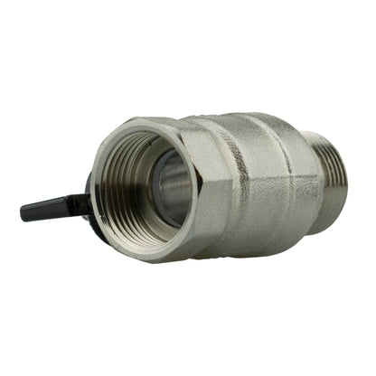 25mm MDPE Wall Flange Set Including Bib Valve and Lime Male Click-Lock Fitting