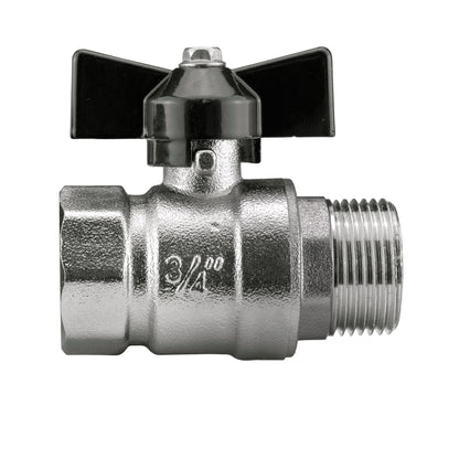 25mm MDPE Wall Flange Set Including Bib Valve and WL Male Click-Lock Fitting
