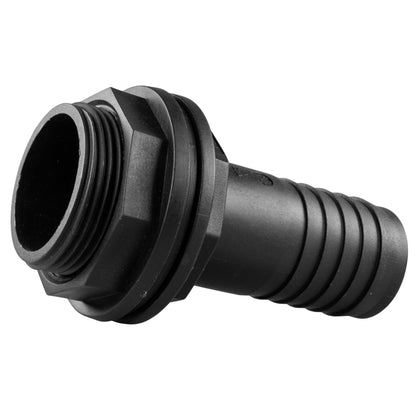 1" BSPM Tank Connector with Washer, Nut & 1" Barb – Includes Drill Bit