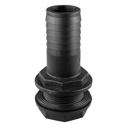 1/2" BSPM Tank Connector with Washer, Nut & 1/2" Barb – Includes Drill Bit