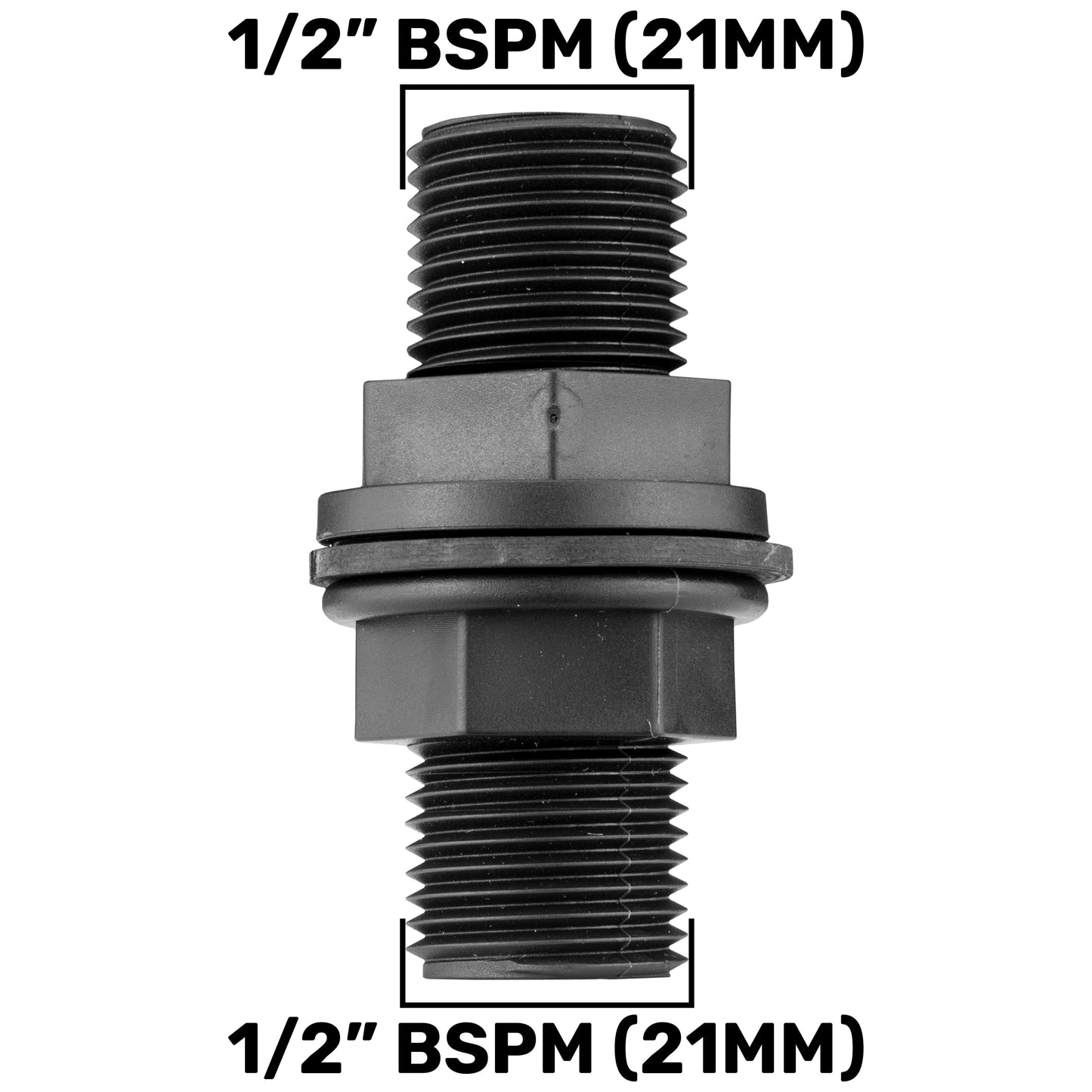 1/2" BSP Water Butt Fitting Set with Metal Female Bib Tap and Male Quick-Connect Adapter