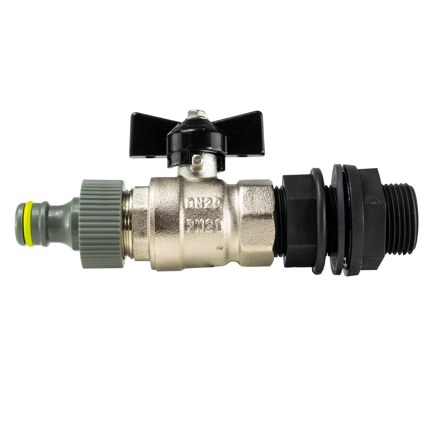 1/2’’ BSP Water Butt Tap Set with Durable Metal Valve and Quick-Fit Connector