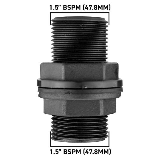 1.5" BSPM Tank Coupling with Integrated Washer