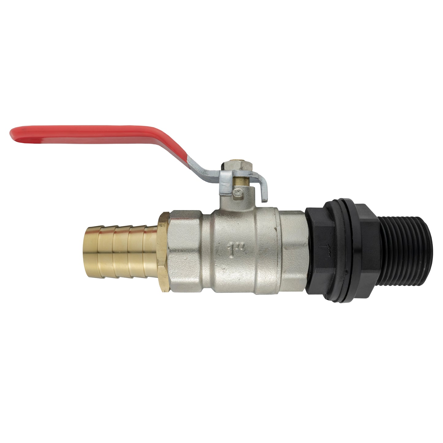 1’’ BSP Water Butt Set with Lever Tap and 25mm Brass Hose Connector