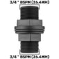 ¾" BSPM Tank Coupling with Integrated Washer
