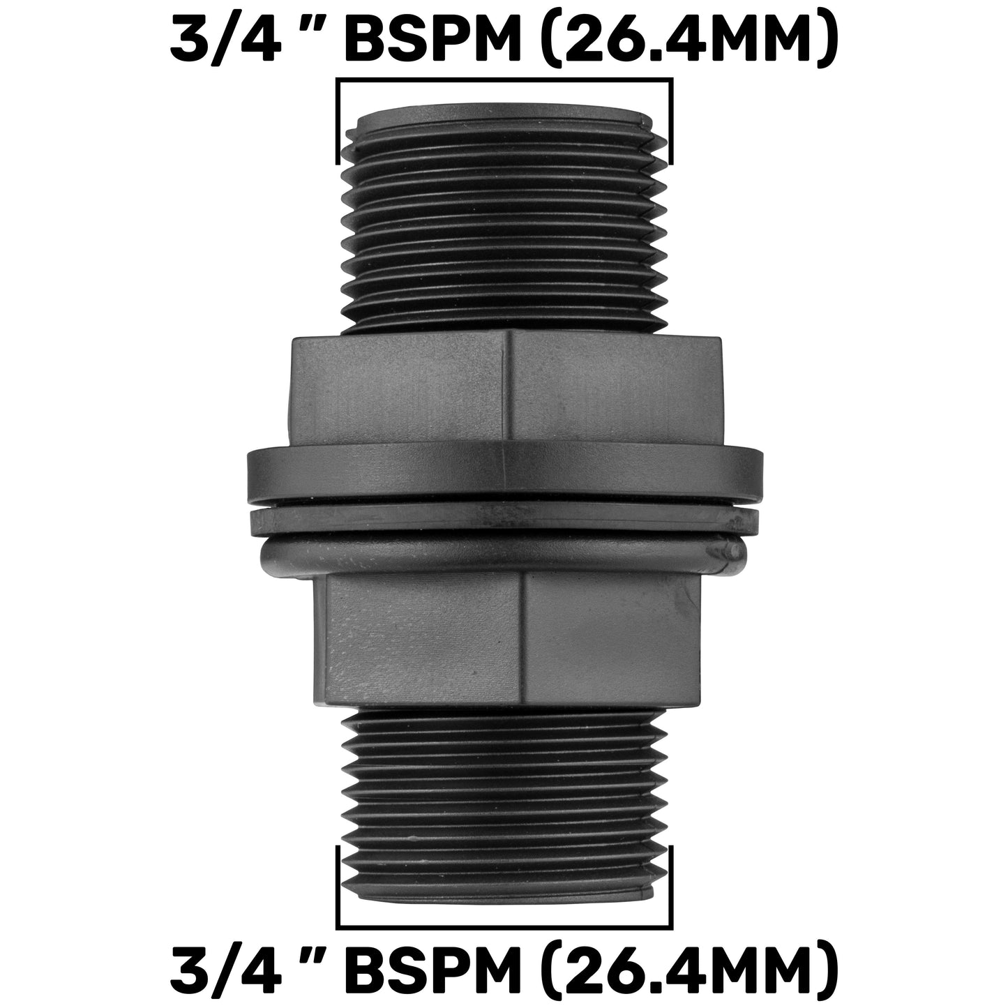 3/4’’ BSP Water Butt Set with Lever Tap and 19mm Brass Hose Connector