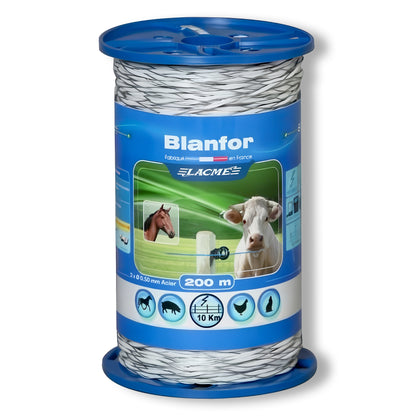 LACME BLANFOR Electric Fence Wire 200m 2mm Horse Cattle Livestock Fencing
