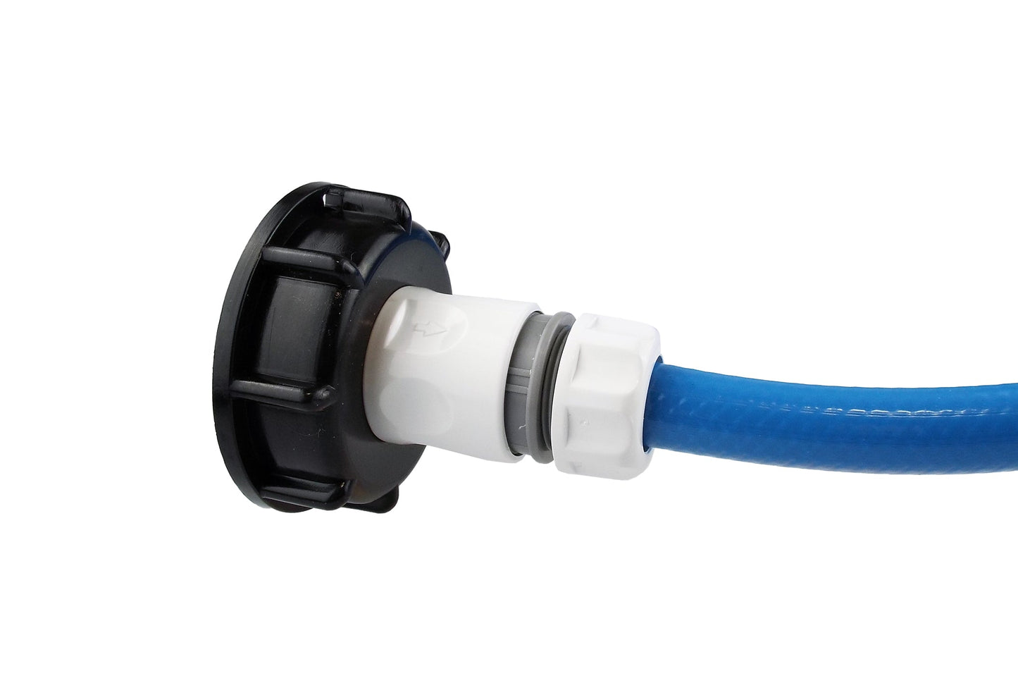 IBC 2” S60X6 Lid with Male Quick Coupling and Hose Connector