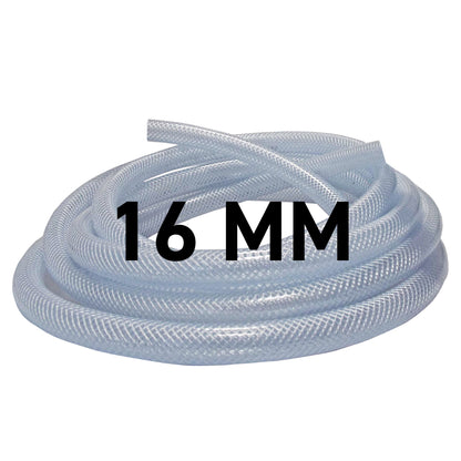 Transparent Reinforced PVC Hose Pipe – 16 mm × 1.9 mm