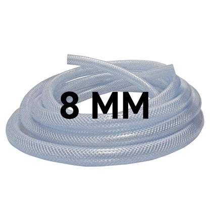 Transparent Reinforced PVC Hose Pipe – 8 mm × 1.6 mm