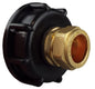 IBC 2” S60X6 Lid with Brass Straight Compression Fitting – ¾” BSP and 22mm