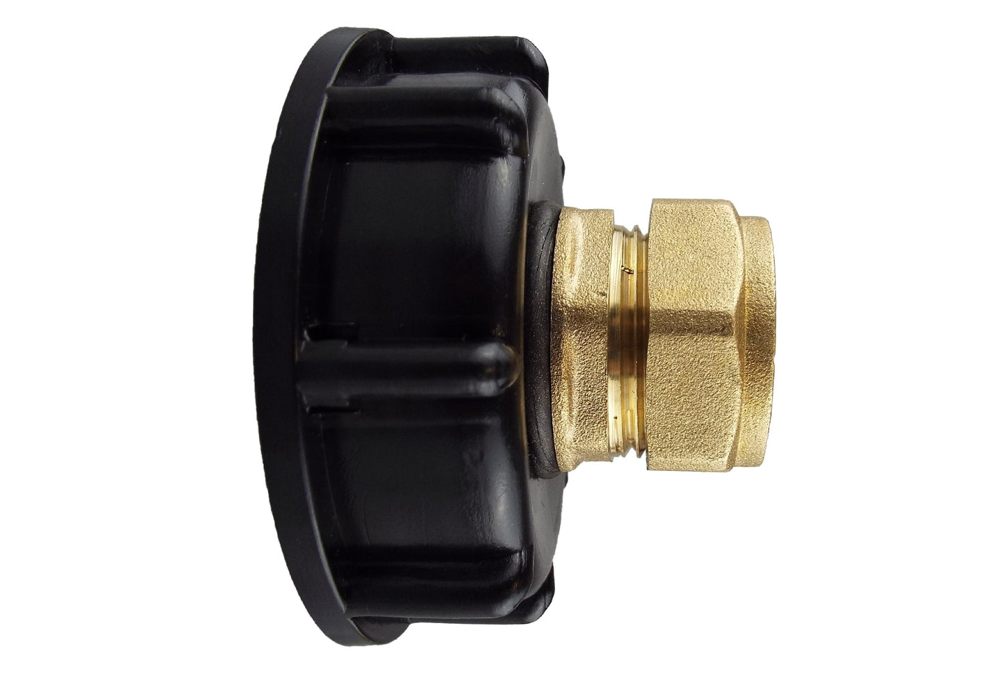IBC 2” S60X6 Lid with Brass Straight Compression Fitting – ¾” BSP and 22mm