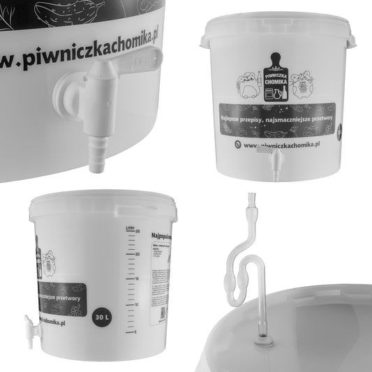 30L Homebrew Fermentation Bucket with Tap