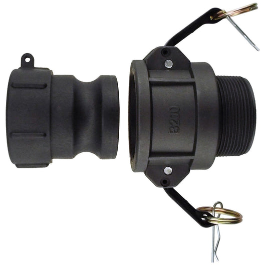 IBC 2" S60X6 Adapter with 2" Male Camlock and 2" Type B Coupling
