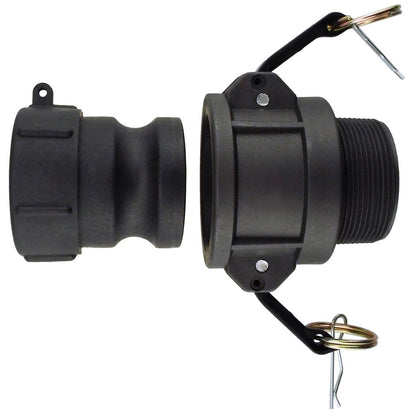 IBC 2" S60X6 Adapter with 1.5" Male Camlock and Type B Coupler