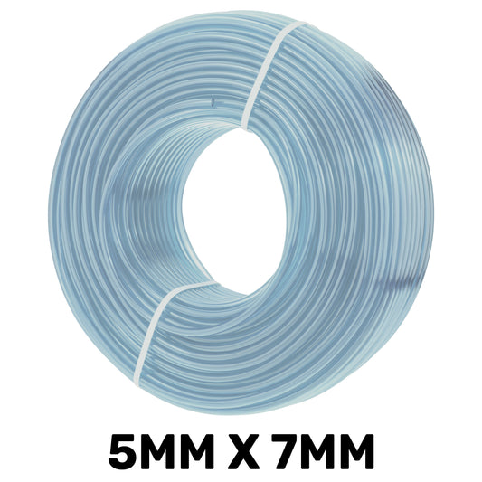 Transparent PVC Tubing 5mm x 7mm