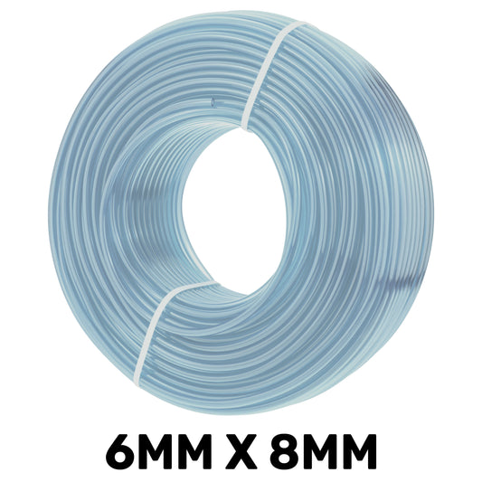 Transparent Flexible PVC Tubing Hose 6mm x 8mm