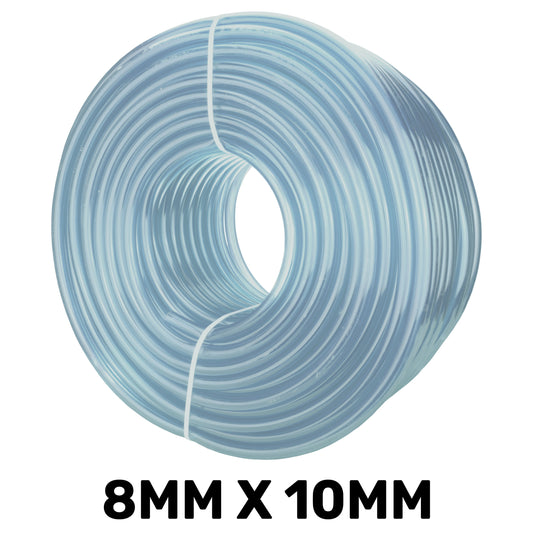 Transparent Flexible PVC Hose – 8mm x 10mm