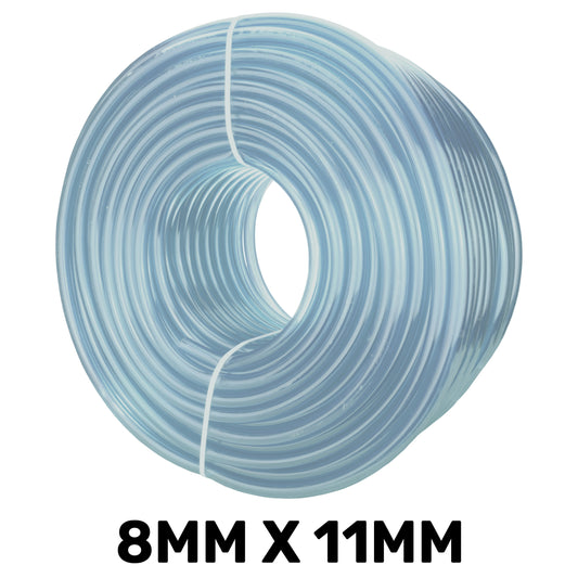 Transparent Flexible PVC Hose – 8mm x 11mm