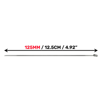 Stainless Steel Locking Cable Straps – 4.6mm x 125mm