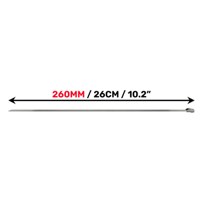 Stainless Steel Locking Cable Straps – 4.6mm x 260mm