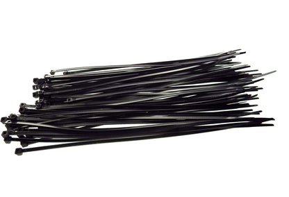 Pack of 100 Black Cable Ties – 2.5mm x 100mm Nylon Zip Ties