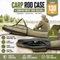 CARP 3 Compartment Rod Holdall 130cm Fishing Rod Case Bag Waterproof Codura