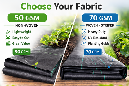 Heavy Duty Weed Control Fabric Membrane Garden Ground Cover Weed Barrier