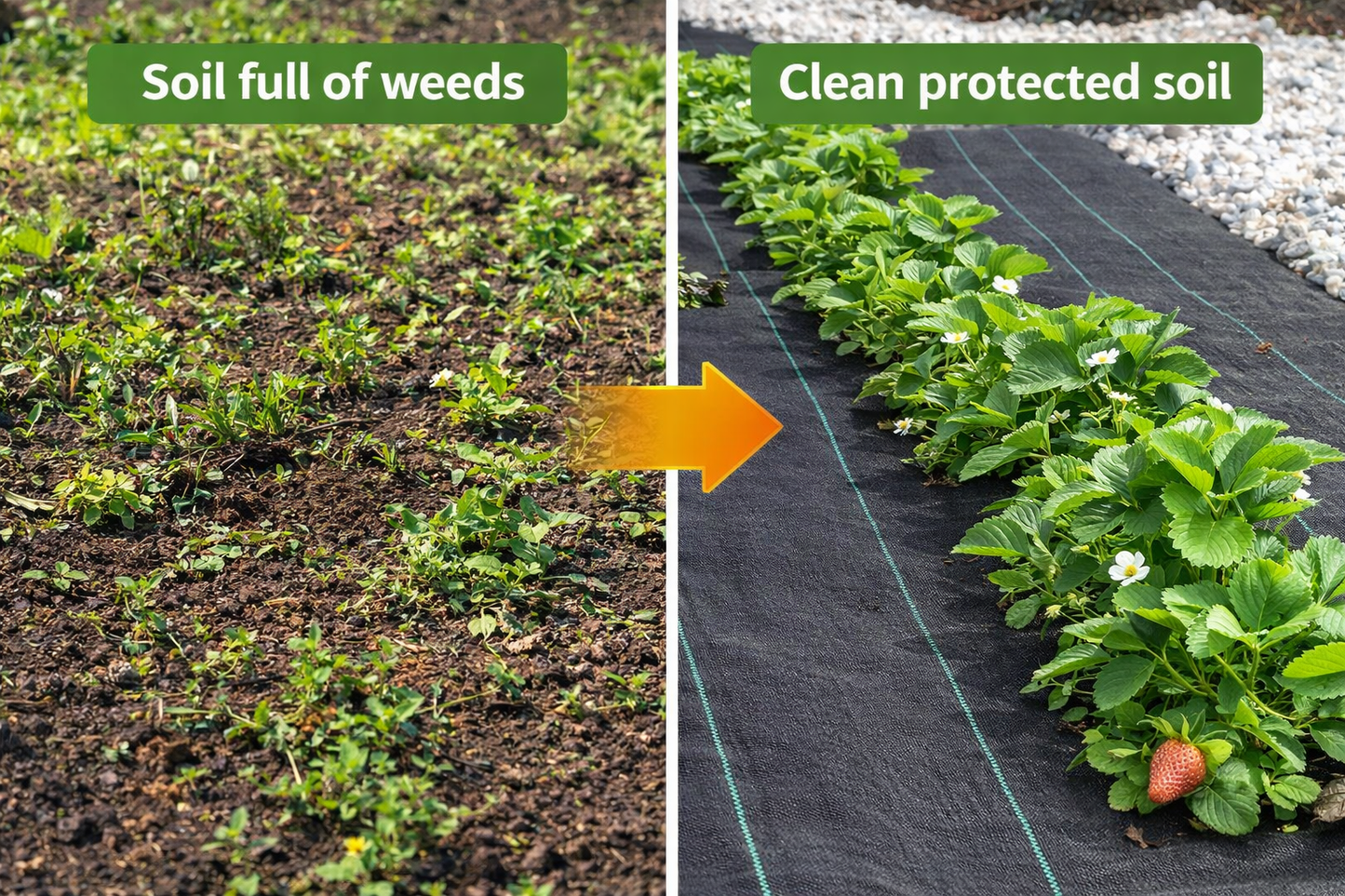 Heavy Duty Weed Control Fabric Membrane Garden Ground Cover Weed Barrier