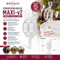 Browin MAXI-v2 Fermentation Airlock Plastic Airlock for Wine Beer Pickling