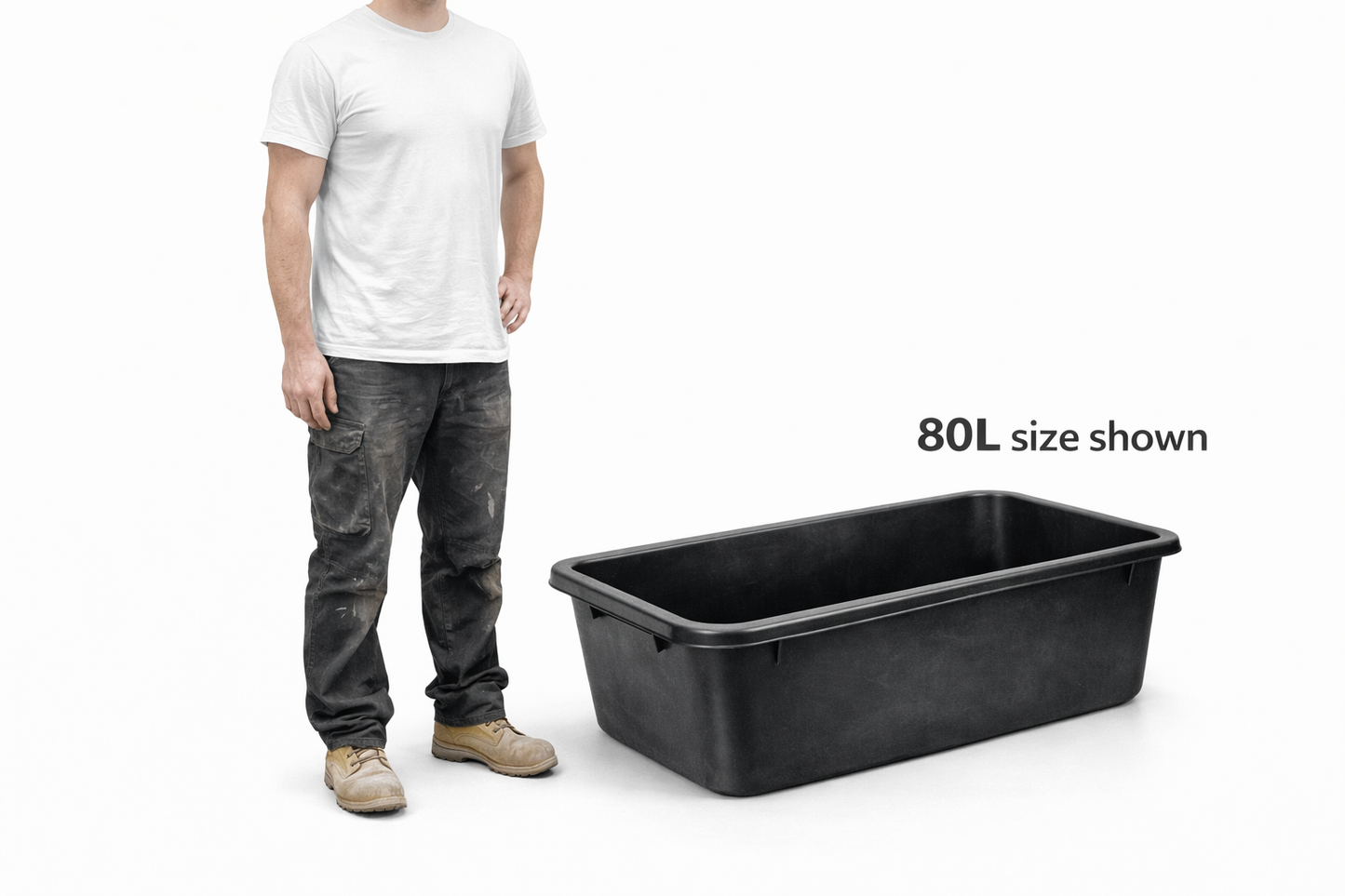 Firewood Storage Tub Log Holder Heavy Duty Plastic Builder Bucket 40/60/80/90L