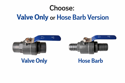 Inline Ball Valve Hose Barb Shut Off Tap 1/2"–4" Water Pipe Irrigation