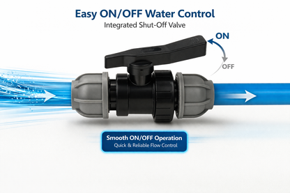 MDPE Stop Tap Valve Compression Pipe Connector Water 20mm-63mm