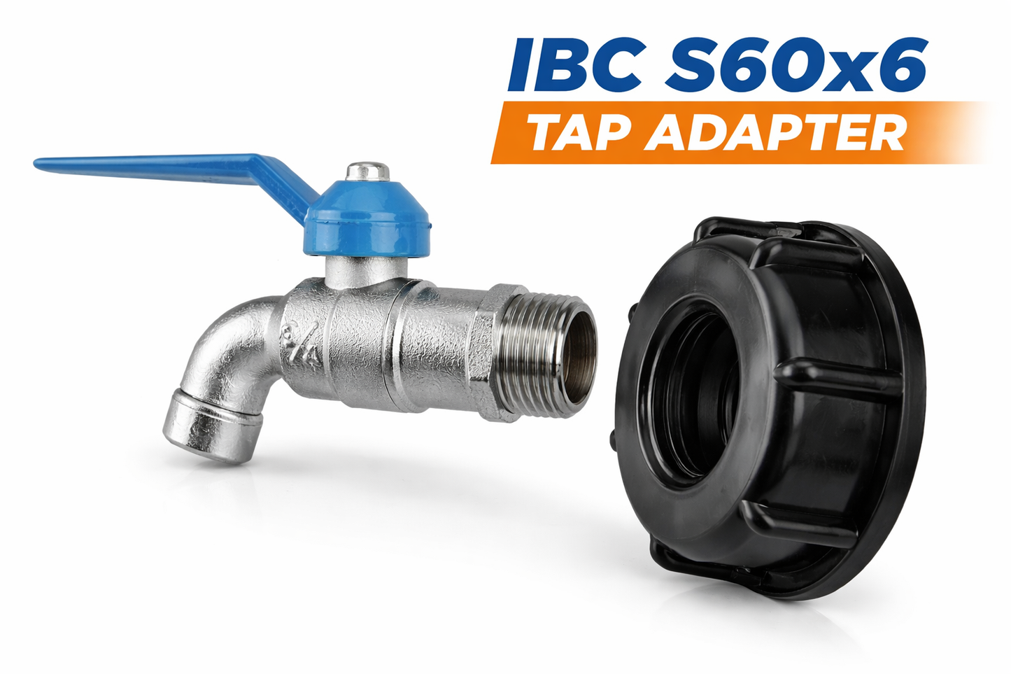 IBC Tank Adapter S60x6 Tap 1/2 BSP Water Tank Outlet Garden Tap Connector Kit