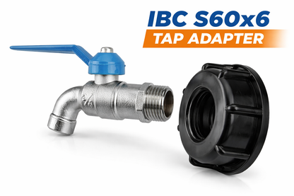 IBC Tank Adapter S60x6 Tap 1/2 BSP Water Tank Outlet Garden Tap Connector Kit