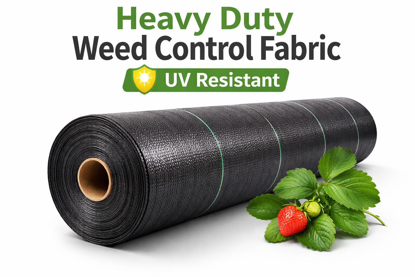 Heavy Duty Weed Control Fabric Ground Cover Membrane UV Resistant & Pegs