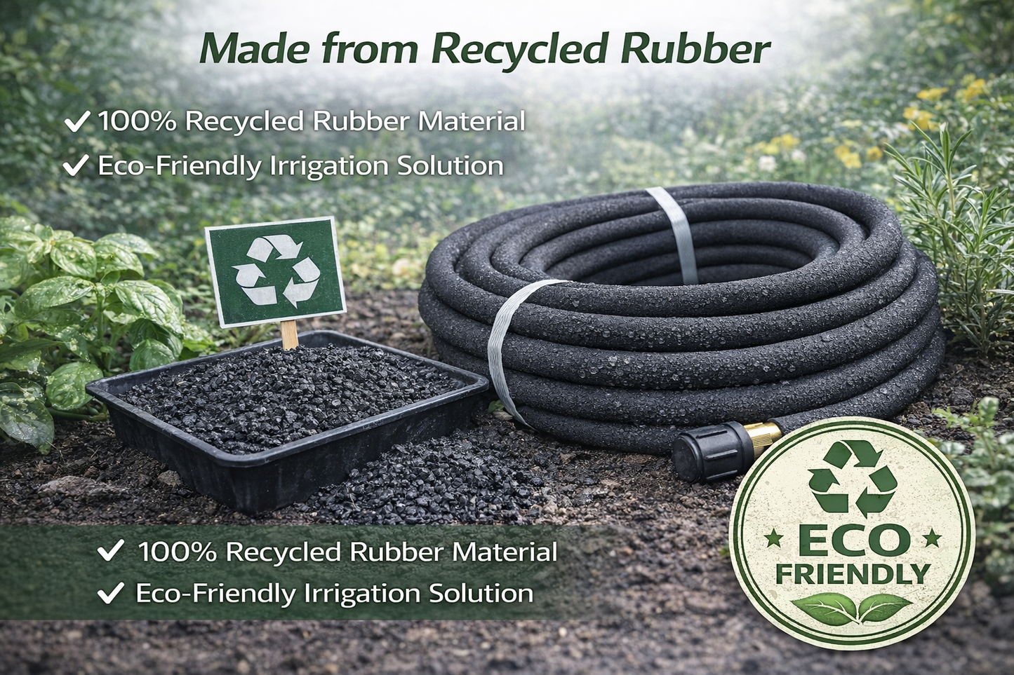 1/2" Soaker Hose Porous Drip Irrigation Pipe Leaky Watering Hose Garden