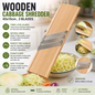 Wooden Cabbage Slicer 3 Stainless Steel Blades Vegetable Shredder Manual