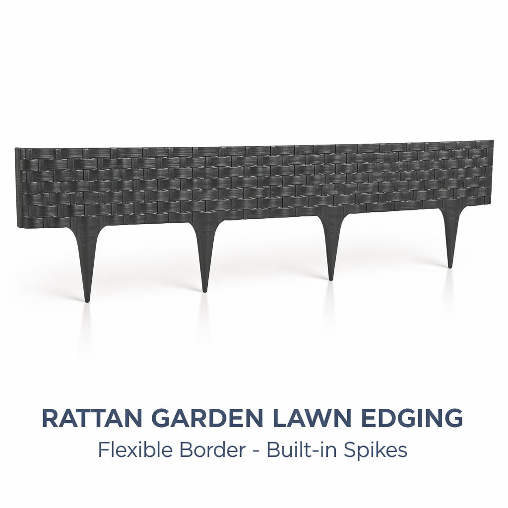 Rattan Garden Lawn Edging Border Flexible Landscape Flower Bed 2.38m DIY