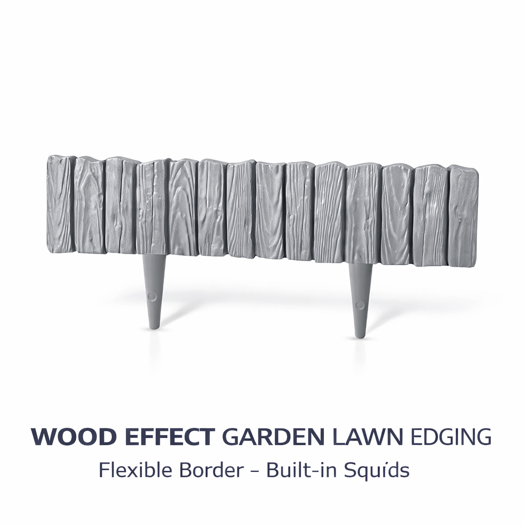 Flexible Garden Lawn Edging Border Brick Wood Rattan Landscape DIY 2.38m