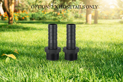 Stepped Multi-Size Pond/Water Butt Hosetails with Nut & Washer -4 SIZES
