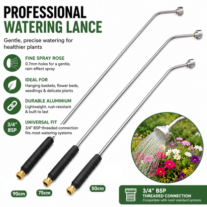 Professional Watering Lance Garden Rose Aluminium Long Reach 50 75 90cm