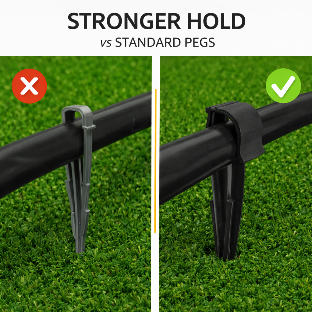 Garden Hose Pegs Stakes Drip Irrigation Holders 25 50 100 200 Pack Soaker Pipe
