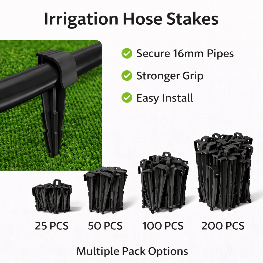 Garden Hose Pegs Stakes Drip Irrigation Holders 25 50 100 200 Pack Soaker Pipe