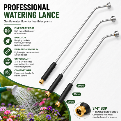 Professional Watering Lance Garden Rose Aluminium Long Reach 50 75 90cm